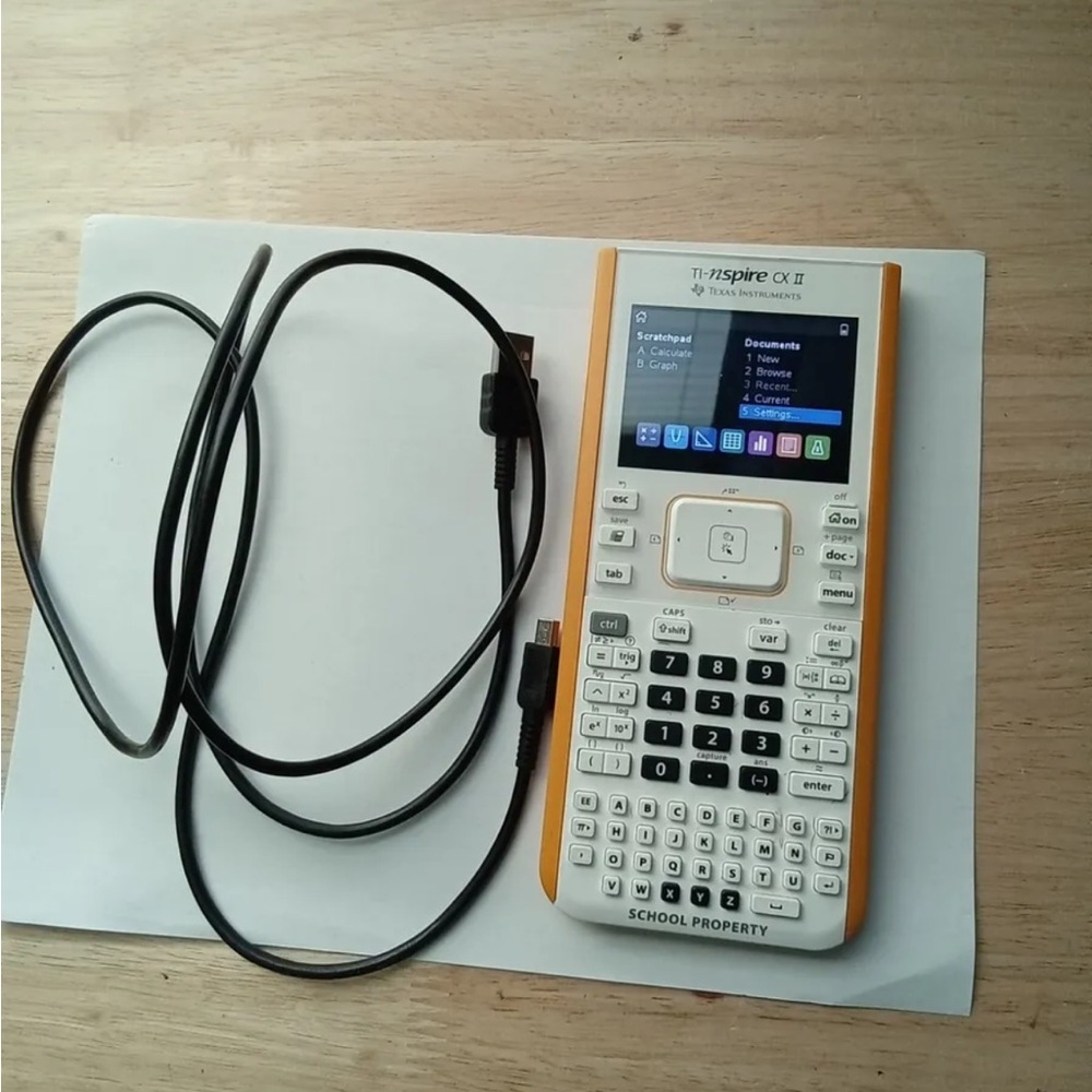 Texas Instruments TI Nspire CX II Graphing Calculator with charger no cover